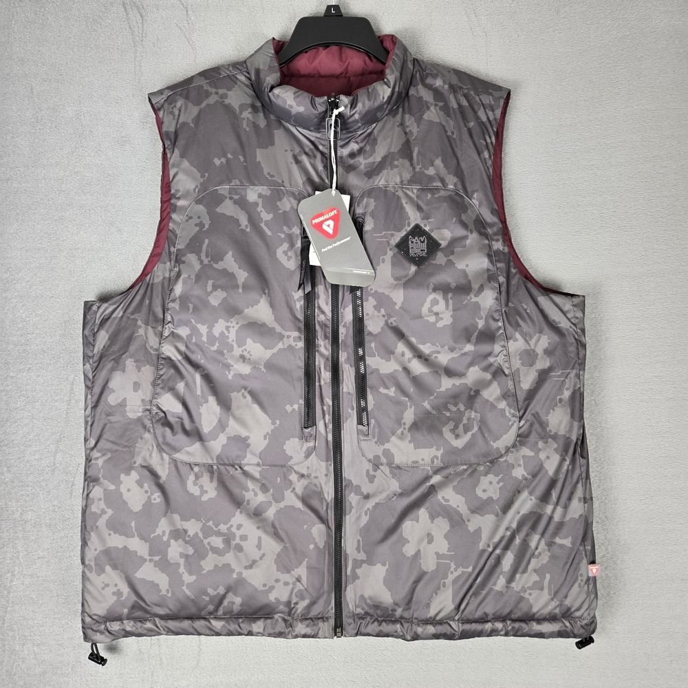 PUMA X P.A.M. Padded Vest Mens Large Black Reversible Puffer Outerwear‎ NWT